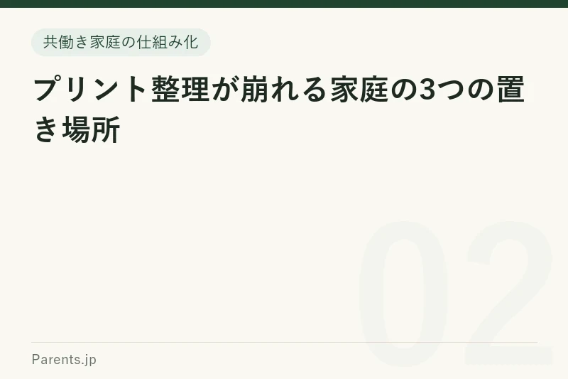 学校のプリントは「3つの場所」で散らからない